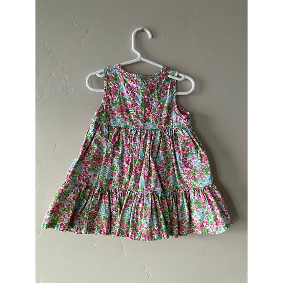 Baby Gap Fully Lined Sleeveless Floral 100% Cotton Dress- Size 18-24m - Picture 4 of 5